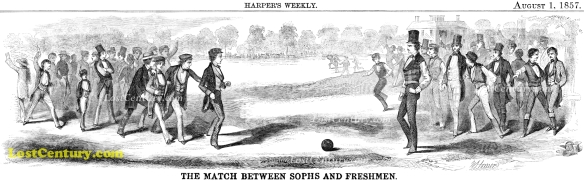 The first illustration of American college football in a major publication